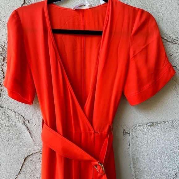 A.L.C. Claire Wrap Maxi Dress in Poppy in red size 0 - Picture 9 of 15